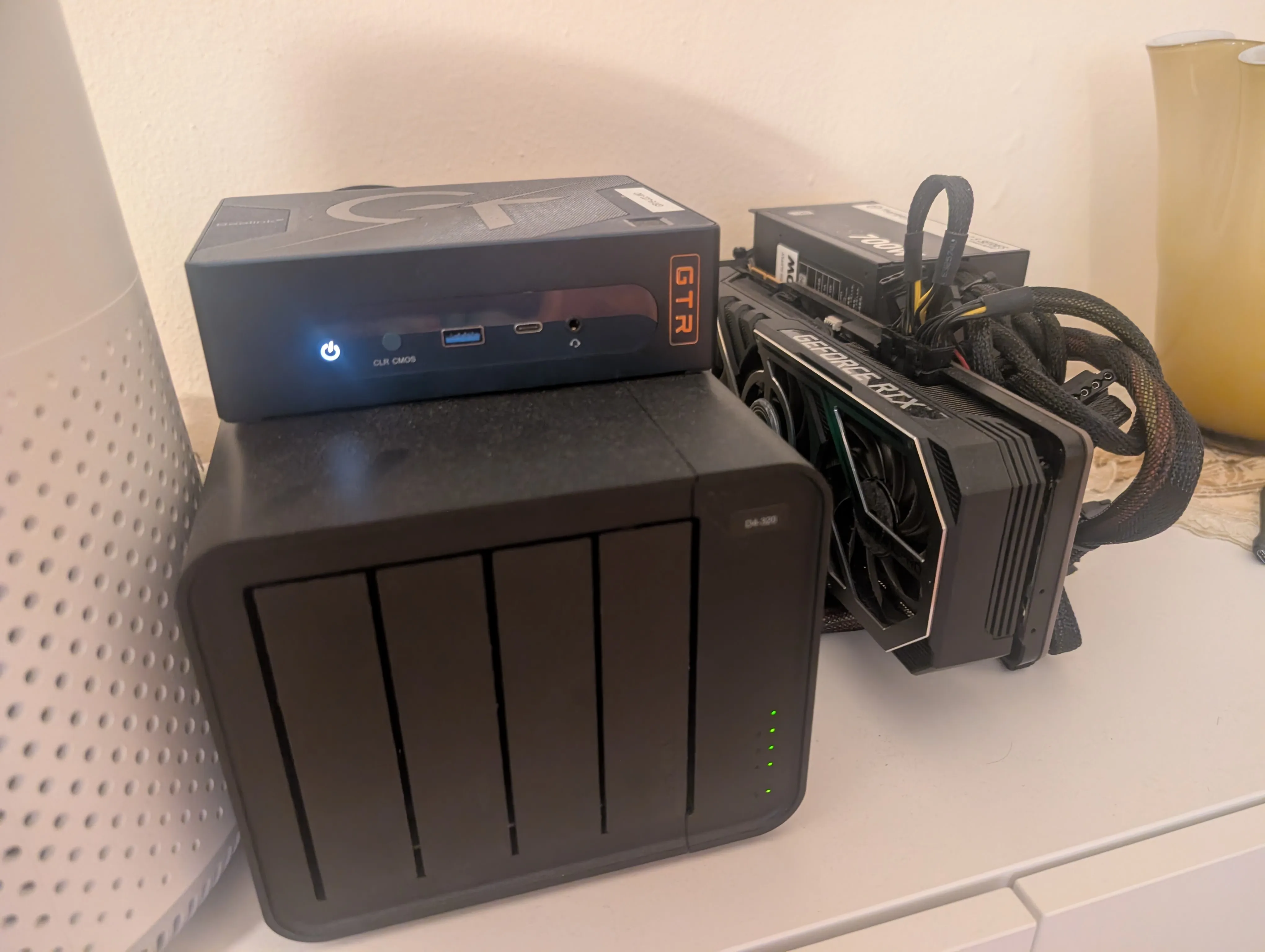 Beelink GTR7 with the ADT-Link UT4G riser and its RTX 3090